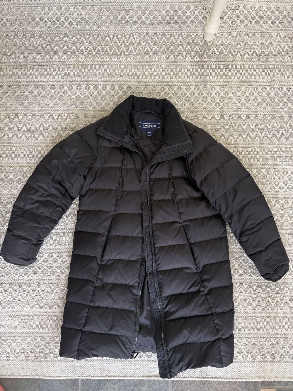 Lands' End women’s Black LQuilted Puffer Coat - down filled
